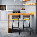 Ver imagem 6 de Kit 2 Bancos para Bancada Banqueta Alta Cappuccino Balcão Cozinha Bistrô Área Gourmet Churrasqueira