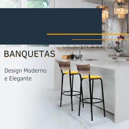Kit 2 Bancos para Bancada Banqueta Alta Cappuccino Balcão Cozinha Bistrô Área Gourmet Churrasqueira - 3