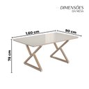 Ver imagem 4 de Conjunto para Sala de Jantar Mesa Império 160x90 com 6 Cadeiras Rubi