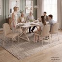 Ver imagem 6 de Conjunto para Sala de Jantar Mesa Império 160x90 com 6 Cadeiras Rubi