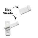 Ver imagem 2 de 1 Trinco Plástico para Porta Sanfonada com Parafusos Branco Universal