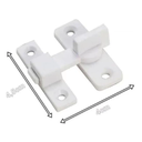 Ver imagem 4 de 1 Trinco Plástico para Porta Sanfonada com Parafusos Branco Universal