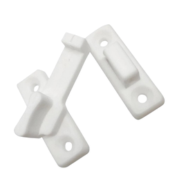 1 Trinco Plástico para Porta Sanfonada com Parafusos Branco Universal - 1