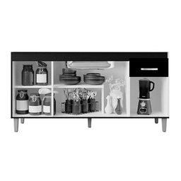 Balcão de Pia Gabriela 150 Cm Cinza Fosco - Ajl - 2