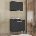Ver imagem 2 de Armário de Cozinha e Balcão Cooktop Pérola Z34 Preto - Mpozenato