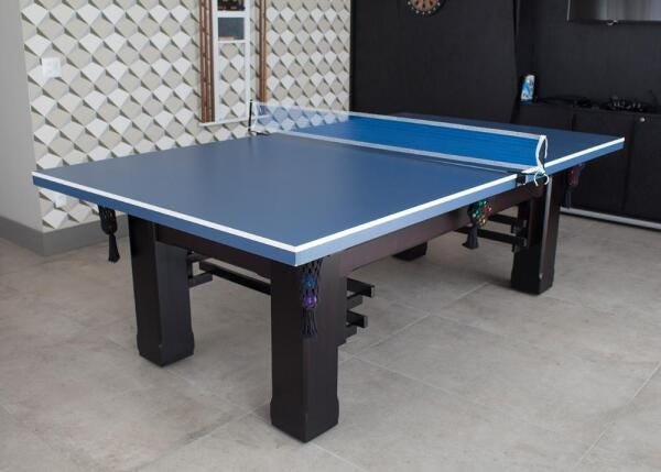 Mesa de Sinuca e Ping Pong - 2,52x1,40 - Bordo - 2