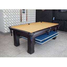 Mesa de Sinuca e Ping Pong - 2,52x1,40 - Bordo - 1