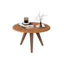 Ver imagem 2 de Mesa Redonda para Sala com Pés de Madeira Lívia - Freijó