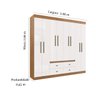 Guarda Roupa Casal MDP 08 Portas 04 Gavetas Las Vegas Cor: Nogueira Off White - 5