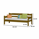 Ver imagem 3 de Sofá Cama Riber para 3 Lugares Imbuia Nemargi