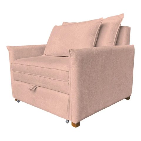 Poltrona Cama Monica Sala - Bouclé Cores:Rose/Bouclé