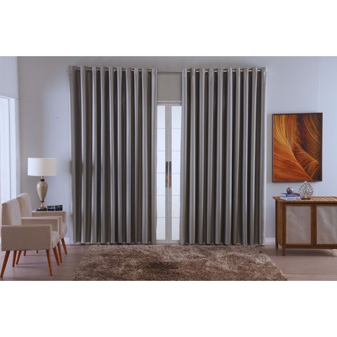 Cortina para Sala Quarto Blackout Tecido 4,00x2,80 Ellegance:fenfi