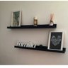 Combo 2 Prateleiras Porta Quadro Preto Mdf 90 cms - 3
