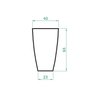 Vaso Planta 65x40 Oval Moderno Polietileno - MARROM CHOCOLATE 020 - 5
