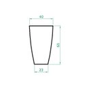 Ver imagem 5 de Vaso Planta 65x40 Oval Moderno Polietileno - MARROM CHOCOLATE 020