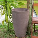 Ver imagem 3 de Vaso Planta 65x40 Oval Moderno Polietileno - MARROM CHOCOLATE 020
