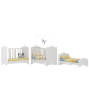 Ver imagem 5 de Berço Americano 3 em 1 com Colchão Incluso Nuvem Multimóveis Mp4385 Branco