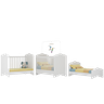 Berço Americano 3 em 1 com Colchão Incluso Nuvem Multimóveis Mp4385 Branco - 5