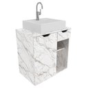 Ver imagem 7 de Gabinete Suspenso Para Cuba De Banheiro Marmore Branco