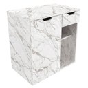 Ver imagem 6 de Gabinete Suspenso Para Cuba De Banheiro Marmore Branco