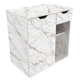 Gabinete Suspenso Para Cuba De Banheiro Marmore Branco - 6