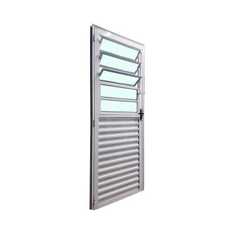 Porta Basculante Alumínio Branco Lado Direito 210x80 Linha 25 Esmeralda