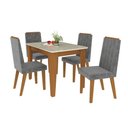 Ver imagem 2 de Conjunto Sala de Jantar Fidelitá Génova Mesa Tampo de Vidro com 4 Cadeiras