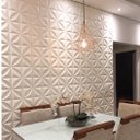 Ver imagem 1 de Kit 20 Placas PVC 3d Revestimento De Parede Decorativa Petalas 25 cm