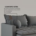 Ver imagem 5 de Sofá Cama Retrátil em Madeira Eucalipto e Bouclê 200cm Flórida