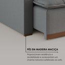 Ver mais imagens de Sofá Cama Retrátil em Madeira Eucalipto e Bouclê 200cm Flórida