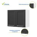 Ver imagem 2 de Armário Suspenso Aéreo Aço Cozinha Organizador Itatiaia Grafite