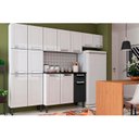 Ver imagem 1 de Cozinha Modulada Bertolini Múltipla 4 Peças (2 Armários + 1 Balcão + 1 Paneleiro) C4P72 Branco/Preto