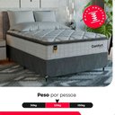 Ver imagem 5 de Cama Box Casal + Colchão Comfort Class Pillow Top 138x188 Branco/suede Cinza