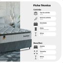 Ver imagem 3 de Cama Box Casal + Colchão Comfort Class Pillow Top 138x188 Branco/suede Cinza