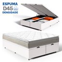 Ver imagem 2 de Cama Box Baú com Colchão de Espuma D45 Pillow Top Ortopédico Domo Queen 158cm