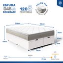 Ver imagem 3 de Cama Box Baú com Colchão de Espuma D45 Pillow Top Ortopédico Domo Queen 158cm