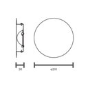 Ver imagem 3 de Arandela / Plafon Taschibra Luna 210 Led Bivolt Branco 2700k Luz Amarela 04030034-01