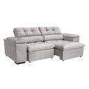 Ver imagem 1 de Sofá 3l 2,2m Retr/recl Veludo Olm Vancouver Pérola