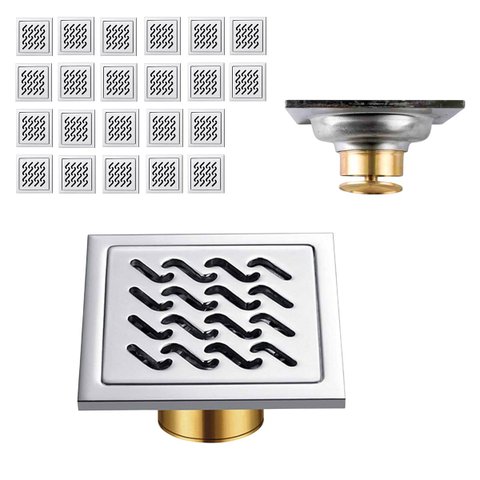 Ralo Inox 10x10 Banheiro Box Kit 22 Uni Anti Odor Lavabo Casa Quintal Higienico Varanda Jardim Anti 