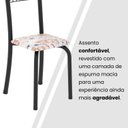 Ver imagem 7 de Conjunto de Mesa Tubular 062 100x60cm Tampo em MDF com 4 Cadeiras Sara Preto/Botanic Bege/Txt