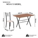 Ver imagem 4 de Conjunto de Mesa Tubular 062 100x60cm Tampo em MDF com 4 Cadeiras Sara Preto/Botanic Bege/Txt