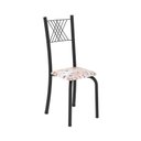 Ver imagem 6 de Conjunto de Mesa Tubular 062 100x60cm Tampo em MDF com 4 Cadeiras Sara Preto/Botanic Bege/Txt