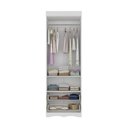 Ver imagem 5 de Guarda-roupa Infantil 62cm 2 Portas com Vidro e 2 Gavetas Serena Multimóveis Mp4430 Branco