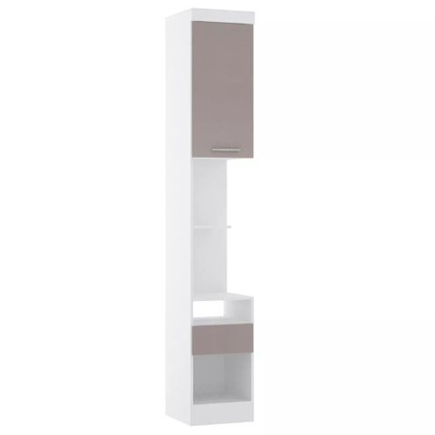 Mesa de Cabeceira Alta 38cm 1 Porta 1 Gaveta Alpes Luciane
