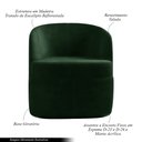 Ver imagem 3 de Poltrona Decorativa Design Moderno Bel Sala de Estar Base Giratória Veludo Verde G33 - Gran Belo
