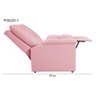 Poltrona Reclinável Lisboa Suede Estética Cílios Mamãe com Mocho/ Assento de Elevação - 5