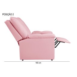 Poltrona Reclinável Lisboa Suede Estética Cílios Mamãe com Mocho/ Assento de Elevação - 4