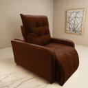 Ver imagem 2 de Poltrona Retratil Reclinavel Rodape Regulavel Amamentação Azera Terracota