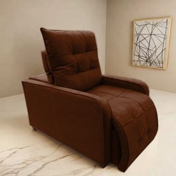 Poltrona Retratil Reclinavel Rodape Regulavel Amamentação Azera Terracota - 2