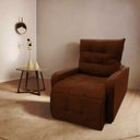 Ver imagem 4 de Poltrona Retratil Reclinavel Rodape Regulavel Amamentação Azera Terracota